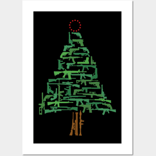 Gun Christmas Tree Posters and Art